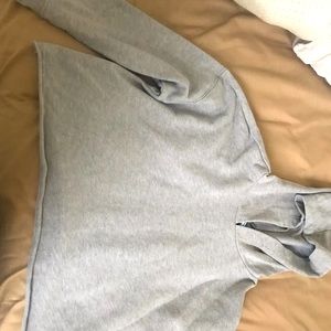 Girls cropped pullover sweater. Size L. Has a hoodie. Old navy. Slightly worn.